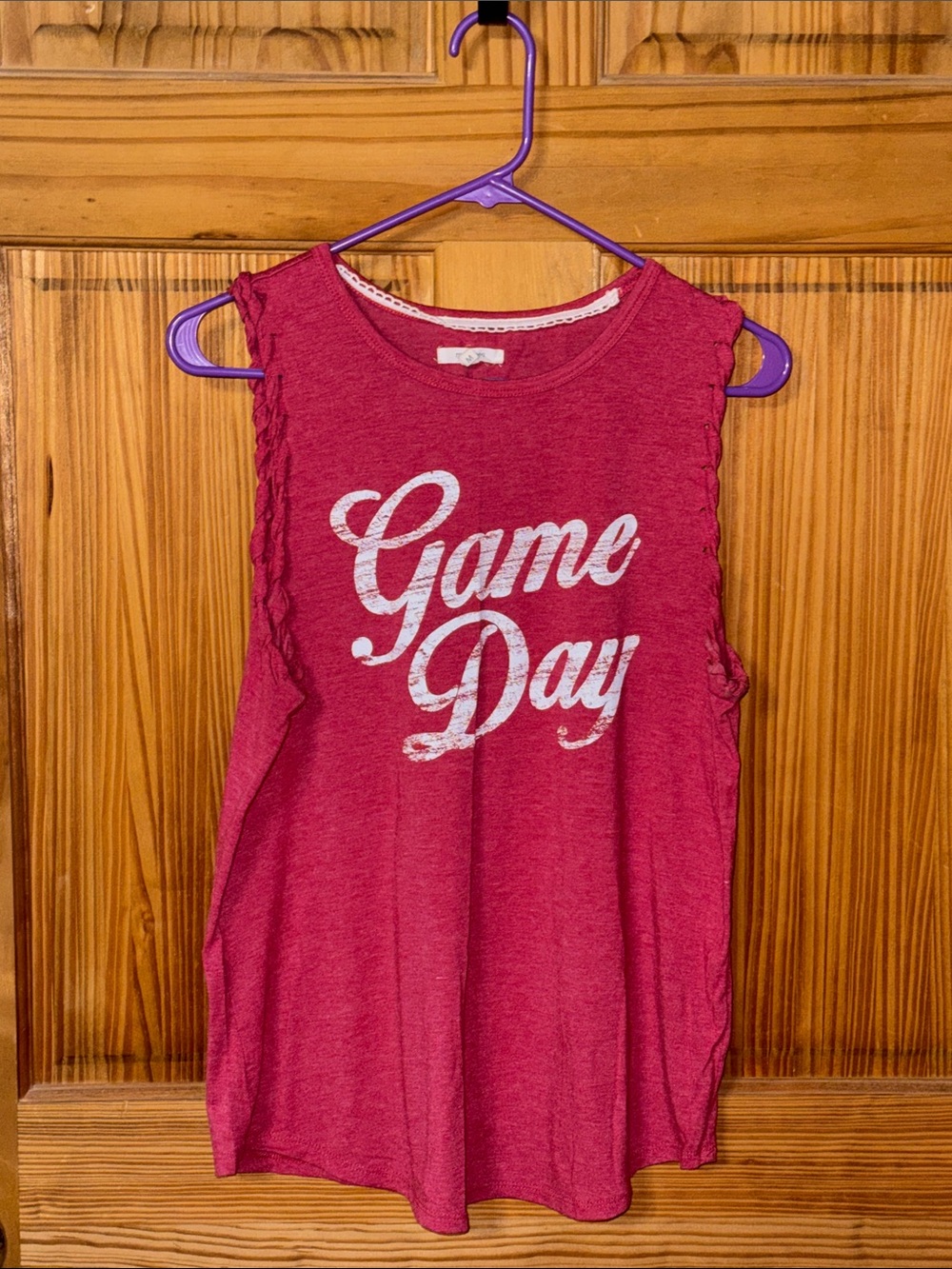 Maurices Pink 'Game Day' Sleeveless Graphic Tank